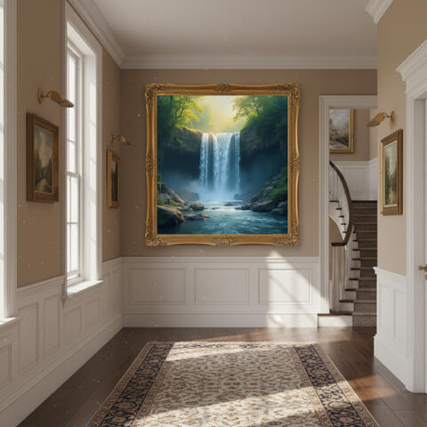 Waterfall Elegance – A waterfall symbolizes wealth, serenity, and continuous flow of positive chi. Why It Matters: Draws prosperity into the home while promoting calm and relaxation.