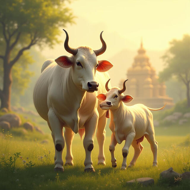 The cow and calf symbolize nurturing, protection, and divine abundance. In Vastu, they are sacred representations of dharma and prosperity. Why it Matters: Placing this in a family or puja room strengthens values of love, growth, and protection of the hous